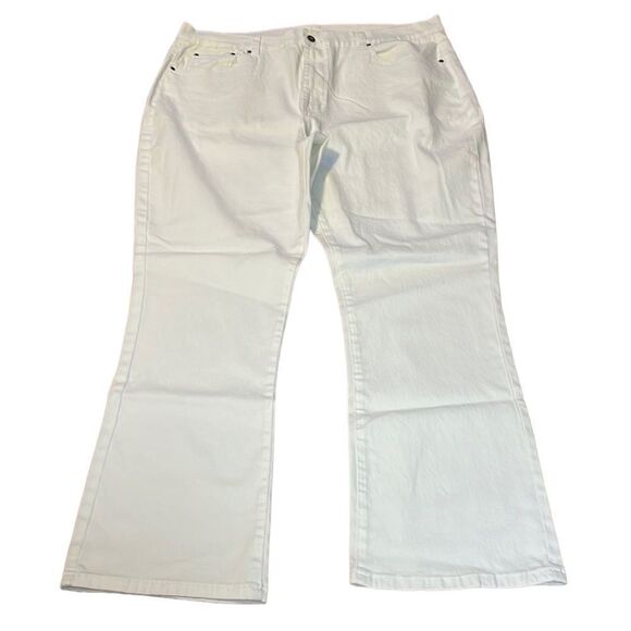 DG2 Diane Gilman White Jeans, Bootcut, 24W - Picture 1 of 8